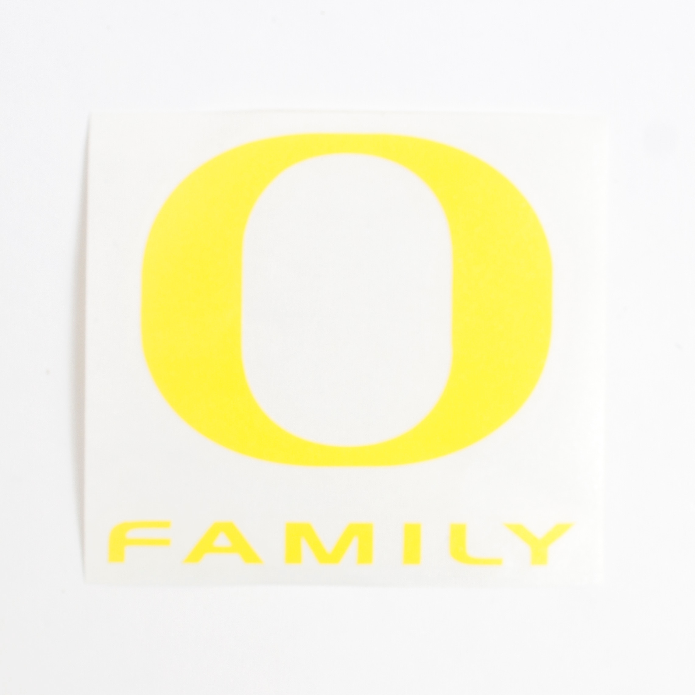 O-logo, Yellow, Decal, 4"x4", Family